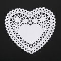 100x 4 inch White Love Heart Paper Lace Doilies doily For cardmaking scrapbooking. 