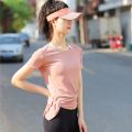 Yoga Clothes for Women Summer Thin Slightly Transparent Quick-DryingTT-shirt Workout Clothes Loose Large Size Blouse Sports Top. 