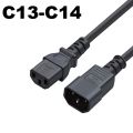 AC85V-265V 10A 1.5M/3M 3PIN EU Cord US UK AU Plug IEC C13 C13 TO C14 Extension Power Adapter Cable For Dell Desktop PC Monitor. 