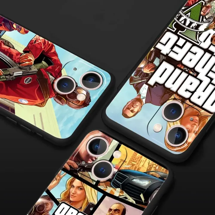 Rockstar%20gta%205%20Grand%20Theft%20Auto%20For%20iPhone%2011%2012%2013%2015%2014%20Pro%20Max%20Phone%20Case%20X%20XR%20XS%207%208%20Plus%20SE%202020%20Black%20Soft%20Cover%20Funda%20-%20Image%202
