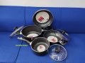 New Prestiege Non Stick 7 Pcs Cookware Set Marble Coating Layers For Superior Release -Marble Coated,1Pcs Casserol,1Pcs Fry pan,1Pcs Korai, food Grade Spoon,1Pcs Milk pan, With 3Pcs Lid, Gift And Home Decoration.. 