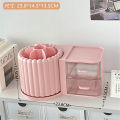 Cosmetics storage box, rotating dustproof makeup brush, storage tube, dresser, tabletop pen holder, lipstick, eyeshadow shelf. 
