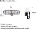 Wireless Remote Control Led Strobe Grill flashlight 4 Bulbs. 