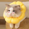 Elizabeth Sunflower Cat Ecollar pet collar, anti-licking adjustable hood e collar for cat. 