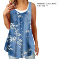 Summer Top O-neck Female Summer Heart to Heart Print Vest. 