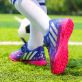 New Children's Football Shoes Boys and Girls Primary School Students Velcro Soccer Shoes Broken Nail Training Shoes Sports Sneakers. 