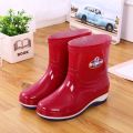 Mid-Calf and Low Length Rain Shoes Women's Non-Slip Rubber Shoes Rubber Boots Knee-High Rain Boots Wear-Resistant Rain Boots Fashion Velvet Padded Warm. 