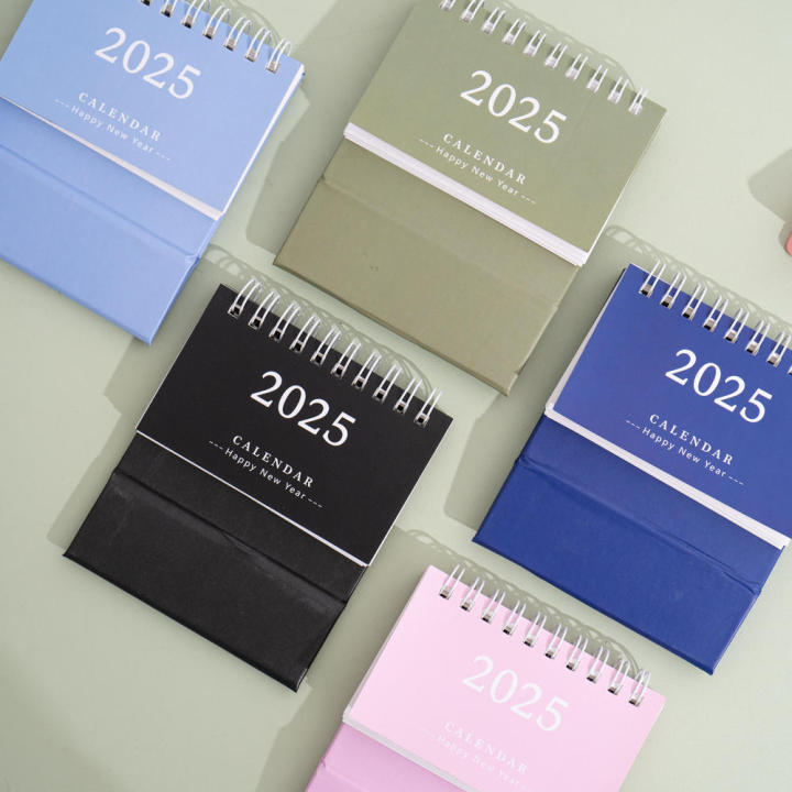 Small Mini Calendar Aesthetic Portable Desktop Calendar Compact Fresh Notebook Calendar for Office School Home Gift Student