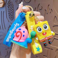 Creative SpongeBob SquarePants Keychains, Cute Car Pendants, Cartoon Dolls, Delicate Bags, Hanging Accessories, Key Chains Wholesale. 