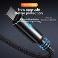 Charging power bank for iOS data transmission cable, cable fast charging 25cm short Type-C Android phone fast phone cable. 