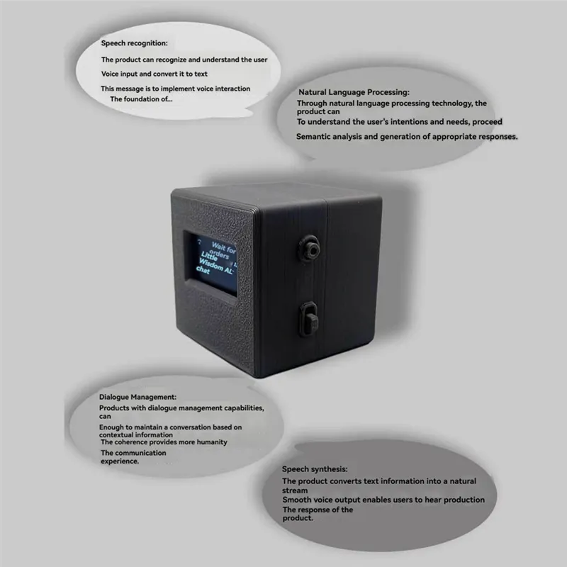DeepSeek XiaoZhi AI Voice Chat Robot 1.28'' LCD displej Inteligentní