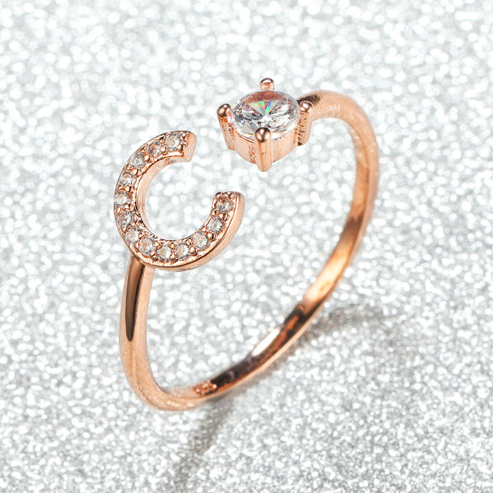 Cross%20border%20amazon%20new%20rose%20gold%20letter%20white%20diamond%20open%20ring%20hand%20ornament%20men's%20and%20women's%20personality%20unique%20ring%20wholesale%20-%20Image%206