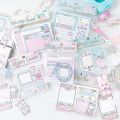 Stationery Notepad DI80 pcs/pack Cute Cartoon Y Scrapbook Diary Planner Decorative No Sticky Notes Leave a Message for Students.
