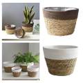 Woven Planter , with Liners Organizer Containers Boho Pots for Farmhouse Picnic Laundry Ornament , S.