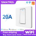 SMATRUL Tuya Smart Wifi Water Heater Switch 20A High Power Light Wall Switches EU Electrical App Work for Alexa Google Home.