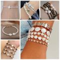 A+ Natural White Freshwater Shell Beads Heart Flowers Round Mother Of Pearl Shell for Jewelry Making DIY Fine Bracelets Necklace.