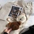 Cute Plush Bear Shoulder Bag For Women Cartoon Kawaii Cross-body Bag Women Girls Fashion Purses.