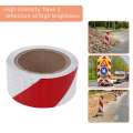 10m x 5cm Safety ning Tape Reflective Tape Self adhesive Tape Reflective Strip Traffic Reflective Stickers Color: red + white.
