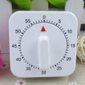 60 Minute Square Mechanical Multi Purpose Timer- white.