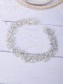 Silver Tiara Wedding Headdress Shiny Rhinestone Pearl Luxury Headband Elegant Women Hair Jewelry Set Bridal Hair Accessories. 