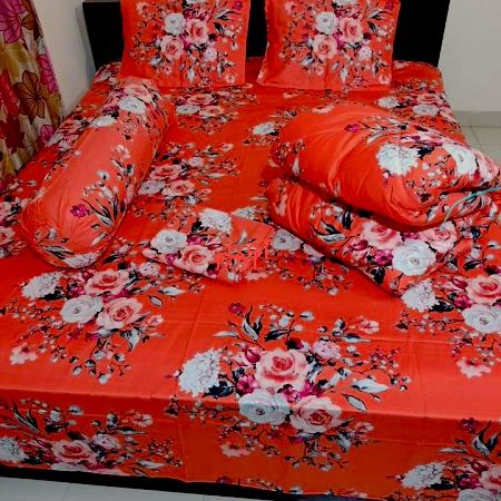 Premium Quality Misty Color Twill Fabric Comforter With Bedding Set 5 in 1