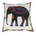 2X Indian Knitted Elephant Cotton Linen Throw Pillow Case Cushion Cover Decor. 