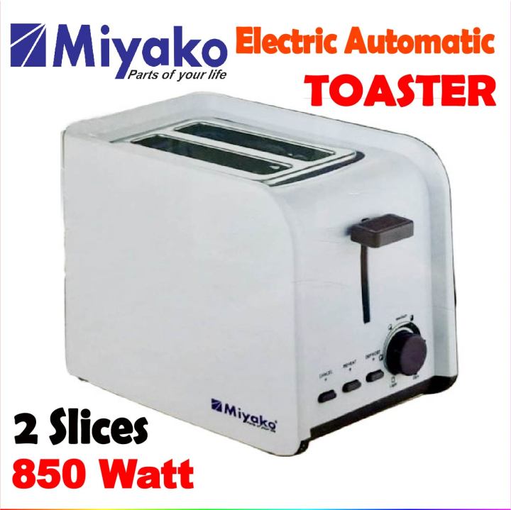 Miyako Automatic Bread Toaster with Lid | KT-2008 | 850 Watt Capacity