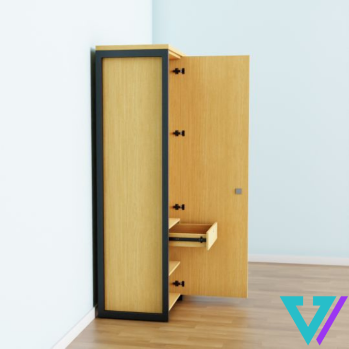 Single%20Door%20Wardrobe%20with%20Large%20Cabinet%20&%20Cloth%20Stand%20by%20Vision%20Furniture%20-%20Image%203