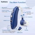 Fashions Bluetooth noise cancelling hearing aid audio amplifier, hearing loss, headphone type hearing aid, deaf back of ear hearing aid. 
