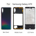 Full Body Housing For  Samsung Galaxy A10 A20 A30 A30s A50 A51 A60 A70 A10s A20s A50s Front LCD Frame Panel, Middle Bezel  Frame and Back Panel. 