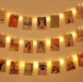 Fairy light clip shape golden color 20 pieces set-MHN. 