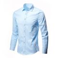Autumn Shirt Chic Slim Fit Solid Color Casual Lapel Men Spring Shirt for Daily Wear Spring Shirt Men Shirt. 