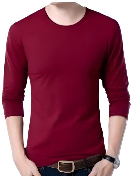 MAROON%20COLOR%20SOLID%20LONG%20SLEEVE%20MENS%20T-SHIRT%20-%20Image%202