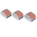 2/3/4/5/8 Way Reusable Spring Lever Terminal Block Electric Cable Wire Connector Encounter.