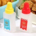 2Pcs/Set Portable Mini Cute Squeeze Soy Sauce Bottle Sauce Ketchup Bottle Container Cartoon Plastic Lunch Box Salad Bottle Accessories. 