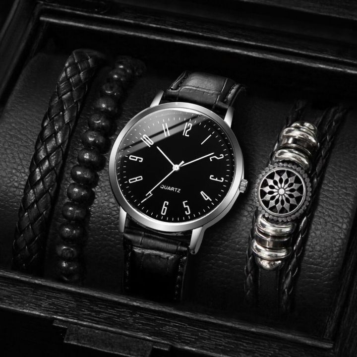 Fashion%20Arabic%20Dial%20Men's%20Watches%20Bracelet%20Set%20Casual%20Leather%20Band%20Analog%20Quartz%20Man%20Watch%20(without%20box)%20-%20Image%205