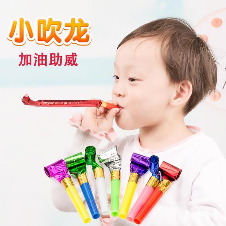 Trumpet blowing dragon whistle cheerleading party long nose whistle- 20 pis