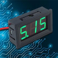 Digital DC Voltage Meter Voltmeter 4.5-120V red blue green LED.