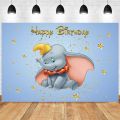 Custom Dumbo Circus Photo Backdrop Carnival Twinkle Star Newbon Boy Happy Birthday Party Photograph Background Banner Decoration.