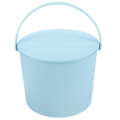 Storage Bucket Lid Bins Buckets Handles Basket Round Plastic Tub Household Small Stool Closet Storage Box Snack Storage Bucket. 