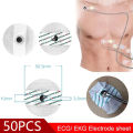 50Pcs ECG Electrodes Medical Disposable Electrode Patch EKG Accessories Non-woven ECG Electrode Pads Demoo. 