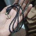 Anchor Leather Bracelet For Boys and Men.