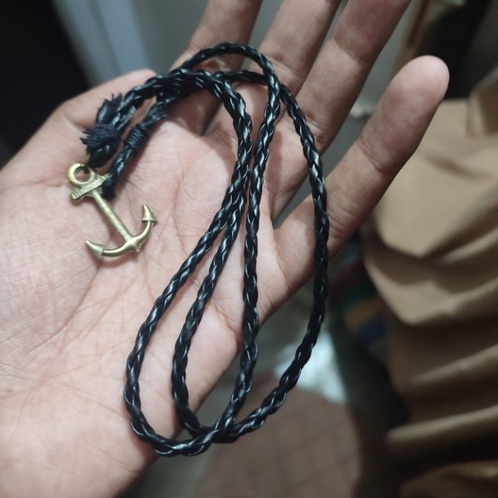 Anchor Leather Bracelet For Boys and Men