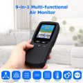 9 in 1 Air Quality Monitor Indoor Outdoor PM2.5, PM1.0, PM10, HCHO, Detector Tester Temperature and Humidity Sensor.