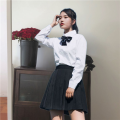 jkBusiness Attire College Style Graduation Summer High School Student Sports Shirt Singing Performance Pleated Skirt School Uniform Suit.