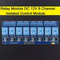 12V 8 Channel Relay Module DC 12V Relay Module 12V Relay Control Module 8 Channel For Arduino Eight Channel 12V Relay Module Switches Circuit With Optocoupler Protection.