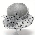 Flower Decor Dotted Print Bucket Hat, Sunscreen Fashion Elegant Traveling Fisherman Hat For Vacation, Women's Caps Hats. 