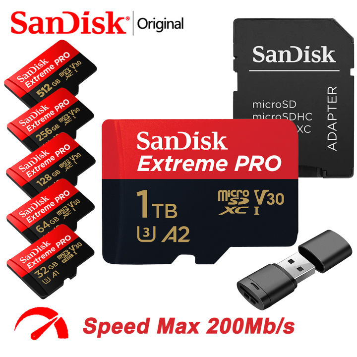thumbnail image 2 of SanDisk Extreme Pro Micro SD Card | 128GB 256GB 512GB 1TB | Class 10 Memory Card 2 of 5