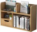 AOKLEY Bookshelf Ware Desktop Bookshelf Bookcase Drawer Type Bookshelves Office Desktop Storage Shelf Living Bedroom Display Stand Book Rack. 