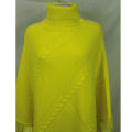 High Neck Fringe Poncho Sweater for Women, Acrylic Wool, Free Size, Multiple Colors Available. 